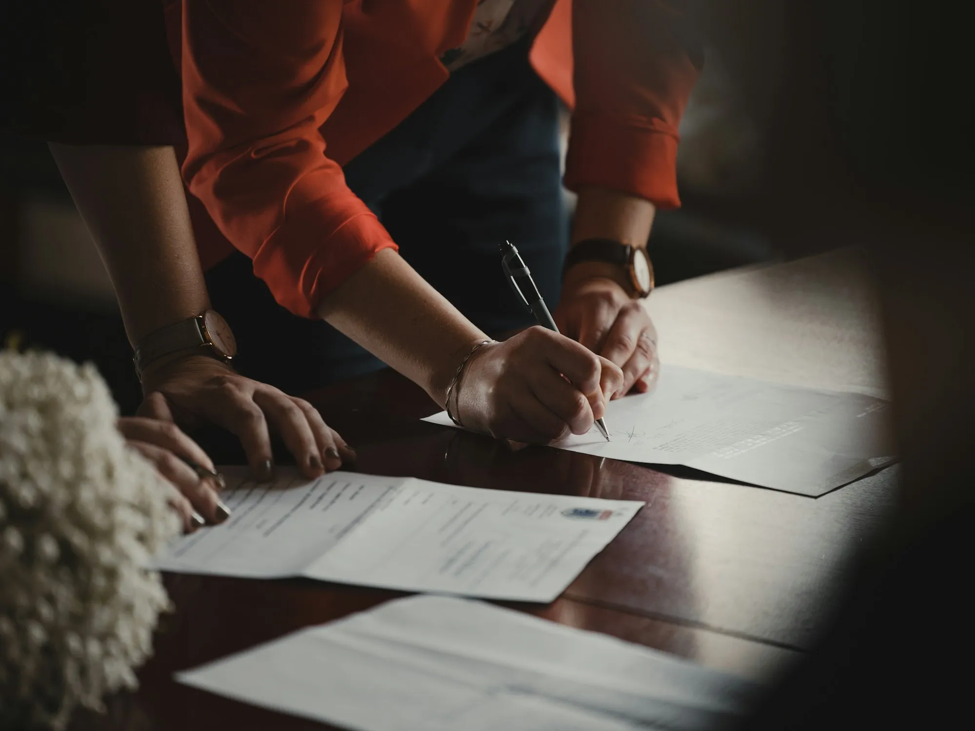 Reviewing and signing documents